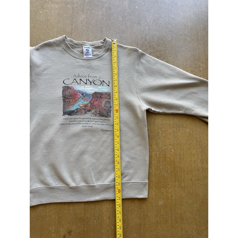VTG 90s Advice From A Canyon Nature Sedona Arizona Quote Life Crewneck Sweater S - Picture 9 of 9